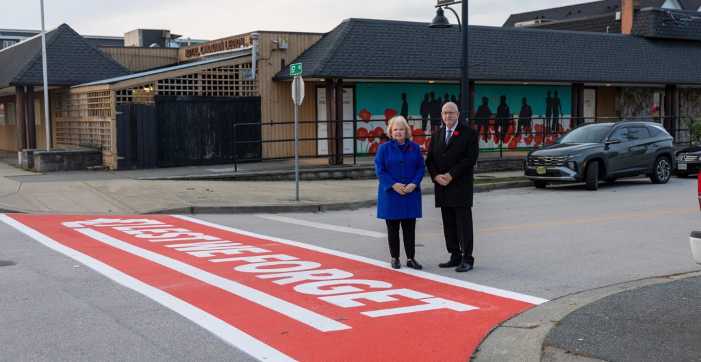 City unveils commemorative crosswalk honouring Canada’s veterans