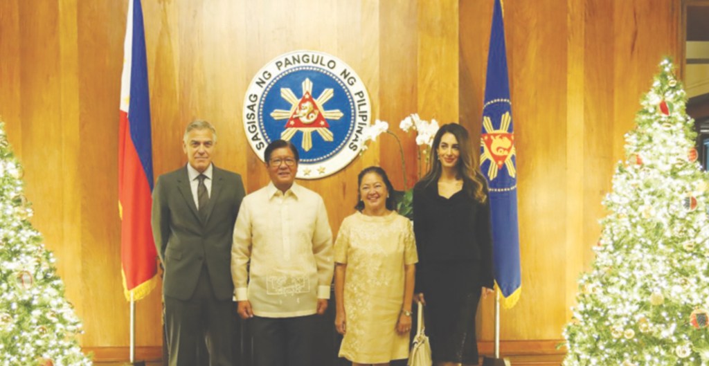 Amal, George Clooney pay courtesy call to President Marcos, First&nbsp;Lady